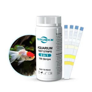 Aquarium Water Test 6 Way Aquarium Test Strips 100 Count - Easily Test Your Salt/Fresh Water Fish Tank