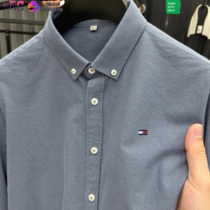 <span class=keywords><strong>Outlet</strong></span> 2025: Camicia Versatile da <span class=keywords><strong>Uomo</strong></span> in Cotone 100% Ricamato, Collo Quadrato, Manica Lunga, Stile Business Casual Primaverile - Product Image 4