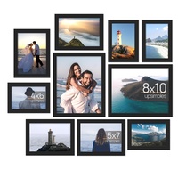 Set Bingkai Foto Aluminium Buatan Tangan Longtai 10 Buah dengan Cetak UV 6-10 Inci untuk Digantung di Dinding