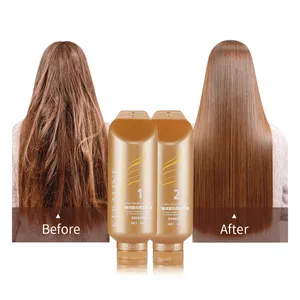 Conjunto de shampoo sem formaldeído, secagem de cabelo com cristal de queratina brasileira, produtos para tratamento de cabelos em mulheres
