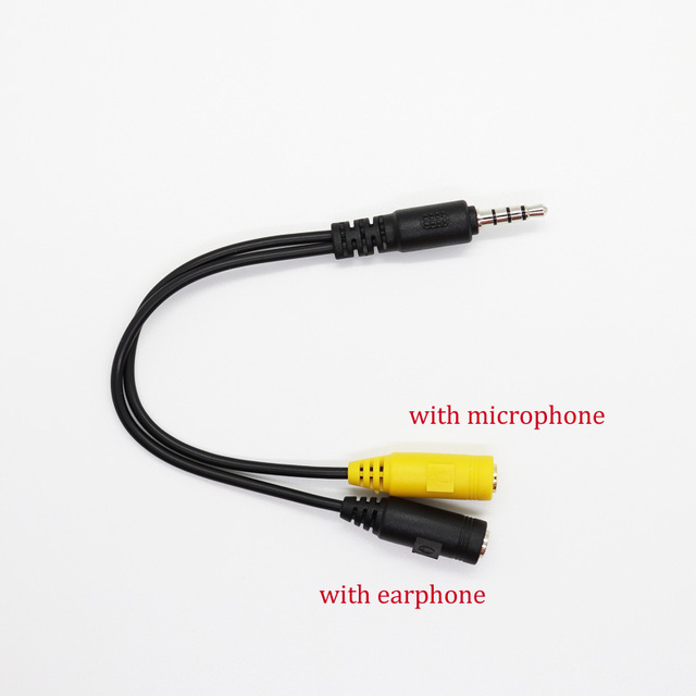 2 Female to 1 Male 3.5mm AUX Headphone Microphone Splitter Adapter with PVC Jacket for Telephone/Speaker Use in Stock