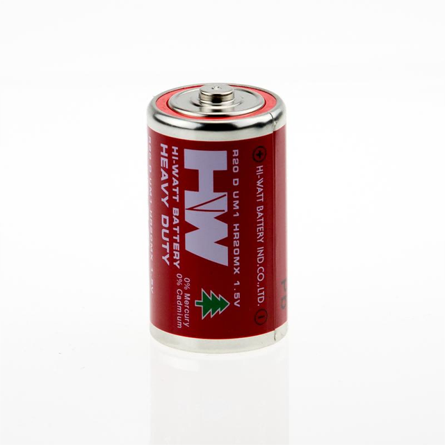 Wholesale OEM HW Heavy Duty D Size Battery R20P UM1 1.5V 4200mAh Carbon Zinc Dry Cell Blister Card 2pcs
