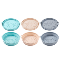 Panier en silicone pour friteuse à air, plateau de cuisson réutilisable, moule en silicone pour pizza, panier à poulet frit, accessoires pour friteuse à air