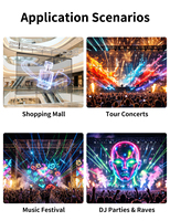 Pantalla LED Transparente P3.91 P6.25, Pantalla de Malla LED Hueca de Alta Transparencia, Panel de Video LED Ligero para Cortina de Vidrio