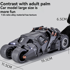 Modello di auto 1:24 con licenza Dark Knight Man in lega modello di auto di simulazione auto con suono e luce da collezione in metallo modellino di veicolo - Product Image 3