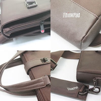 Tas Laptop Asli Lenovo TL620 ThinkPad X13/X280/T14/T14P Tas Tangan Laptop 13-14 Inci Tas Bahu Coklat Bisnis Sederhana