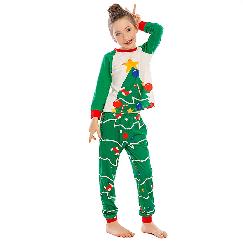 Pyjama d'hiver en coton biologique de haute qualité pour enfants, vente en gros