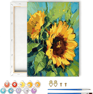 Pintura al Óleo de Girasoles por Números para Adultos, Kit de Arte Decorativo, Lienzo Impreso con Números, Decoración de Pared para el Hogar, Regalo - Product Image 3