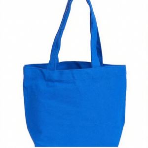 Custom Logo Printed Canvas Tote Shopping <b>Bag</b> Reusable <b>Medium</b> <b>Size</b> with Zipper Screen Pattern Design for Foods - Product Image 1