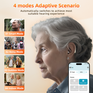 Flysound 2026 <span class=keywords><strong>Amplificateur</strong></span> sonore à conduction aérienne médical en gros, aide auditive Bluetooth RIC avec étui de séchage et de charge <span class=keywords><strong>pour</strong></span> la surdité - Product Image 3