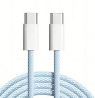 Kabel Pengisi Daya USB C ke USB C Warna Macaron Baru 60W Pengisian Cepat Kabel Charger Panjang untuk iPhone 15