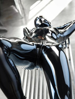 Combinaison en latex noir HM, moulante et sculptante, effet brillant, pour jeux de soumission BDSM, vêtement sexy sur mesure