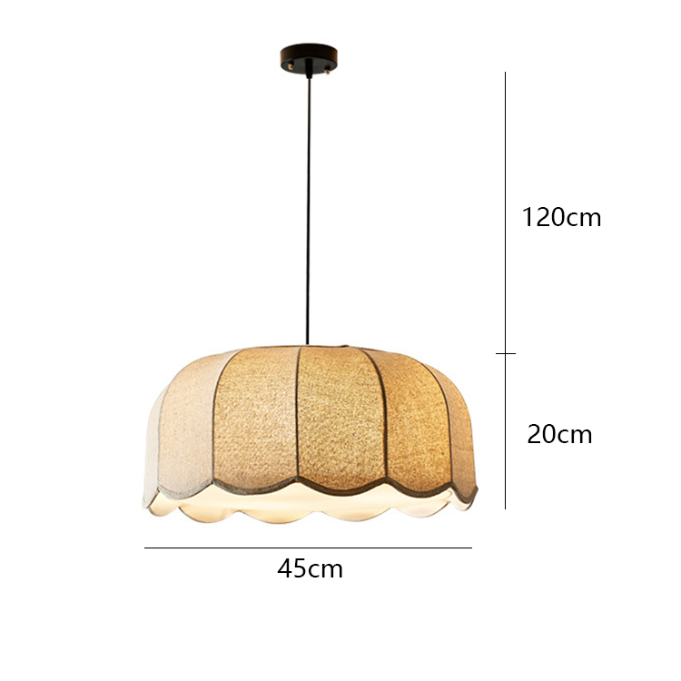 Modern Nordic Banana Leaf Pendant Lights ScallopedFabric Shade OrganicDesign AdjustableCord for LivingRoom Bedroom Dining Lights · image 6