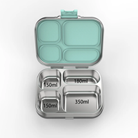 Boîte à lunch bento en acier inoxydable SS304 écologique à compartiments pour enfants, chauffable, anti-fuite, compatible micro-ondes, 800 ml, pour une fraîcheur optimale