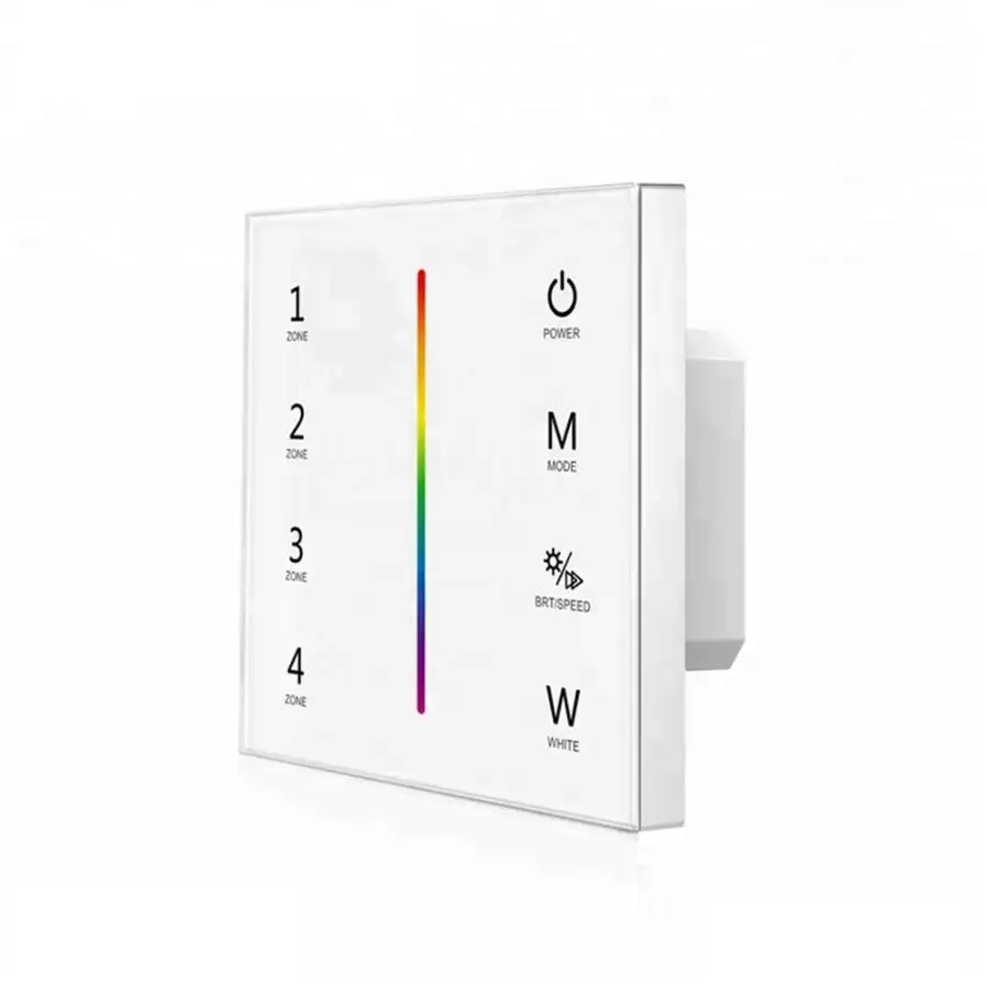 Led Rgbw Controller 4 Zone LED RGBW Controller Wall Touch Panel Light Switch Remote Control DMX512 Master