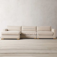 Ensemble de canapés sectionnels Chesterfield modernes, design modulaire rempli d'éponge, matériaux de haute qualité pour petits et grands salons
