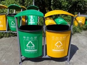 Holesale-cajas de clasificación de basura ligeras de fibra de vidrio, contenedores de basura para calles comerciales y parques de alta calidad