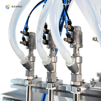 Machine de remplissage automatique BANMO à 4 têtes avec pompe magnétique et convoyeur, capacité de remplissage de liquides de 5 à 2000 ml, haute précision