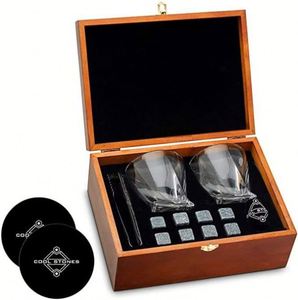 Design Whiskey Glass <b>Gift</b> <b>Set</b> with Engraved Logo | Decanter & 2 Glasses Boxed | Luxury Hotel Amenity Supplier - Product Image 2