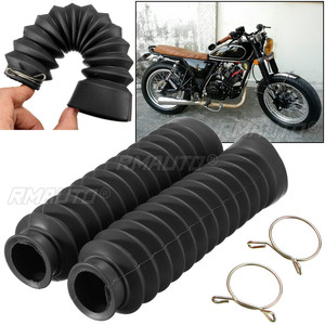 1 Pair Motorcycle Rubber Front Fork <b>Cover</b> Protector Gaiters <b>Boot</b> Gaitor Red Black Green Blue - Product Image 2