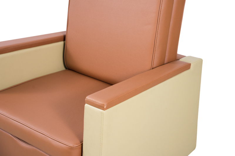 MN-PHY007 Medical Accompany Chair With Wheels Hospital Rome Furniture Metal Adjustable Foldable