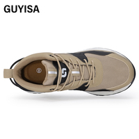 Chaussures de Sécurité Guyisa Mode Été Anti-Écrasement et Anti-Perforation Bottes de Travail Légères pour Hommes