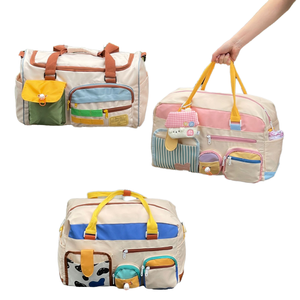 Business Travel Fashionable Eco-Friendly Oxford Expandable Short Distance <b>Storage</b> <b>Bag</b> Large Capacity <b>Zipper</b> Closure - Product Image 4