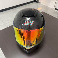Casque de moto sport racing intégral en fibre de carbone, homologué DOT/ECE22.06/FMVSS218, double visière, personnalisable ODM/OEM, micro-métrique