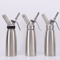 Vente chaude Fouet Crème Distributeur En Aluminium Professionnel Crème Fouettée Fabricant Gourmet Crème Fouettée Grand 500/1000ml Pinte Capacité