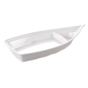 New Factory Direct Sale Boat-shaped Melamine <strong>Plate</strong> Sushi <strong>Plate</strong> White <strong>Creative</strong> Small <strong>Plate</strong> - Product Image 3