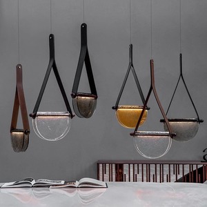 Pendentif en verre minimaliste moderne de Style nordique compteur moyen créatif pour le chevet du restaurant à la maison-lustre artistique - Product Image 2