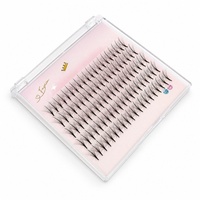 Extensions de cils en bouquets pré-faits 10D en gros, cils individuels sans nœuds, doux, marque privée, logo personnalisé, fournitures pour cils