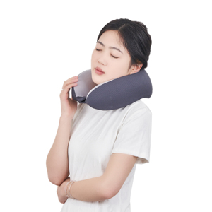 Jiyimei YM-U232-1 Nouveauté 2025 Oreiller de voyage ergonomique portable en mousse à mémoire de forme en forme de U, lavable, pour le soutien du cou en avion et au bureau - Product Image 3
