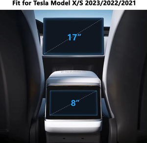 Protection d'écran en verre trempé pour écran de navigation 17 pouces et écran arrière 8 pouces pour <span class=keywords><strong>Tesla</strong></span> <span class=keywords><strong>Model</strong></span> S <span class=keywords><strong>Model</strong></span> <span class=keywords><strong>X</strong></span> (<span class=keywords><strong>Plaid</strong></span> & Long Range) 2024 2023 <span class=keywords><strong>2022</strong></span> - Product Image 5