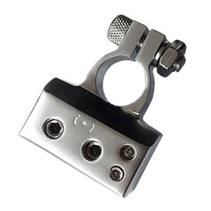ขั้วต่อแบตเตอรี่แบบชุบโครเมียม ขั้วบวก 12V สำหรับยานยนต์ - Product Image 1