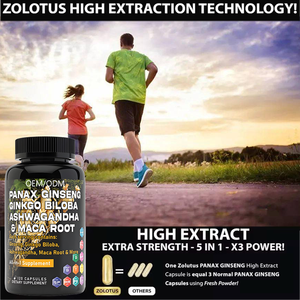 Cápsulas de Maca y Ginseng de Alta Calidad OEM con Ashwagandha, Ginseng, Potenciador de Energía Natural, Píldoras Potentes para Hombres - Product Image 3