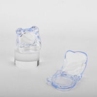 Emballage cosmétique en plastique recyclable pour blush, forme irrégulière, avec impression en relief