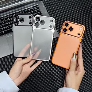 Luxury Transparent Matte Phone Case for iPhone 17 Pro Air 17 16 15 14 13 Pro Max Ultra-<b>thin</b> Soft Protection Metallic Color Cover - Product Image 1