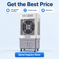 Refroidisseur d'air mobile portable FJ-1120DL, évaporatif, 200W, 3 vitesses de ventilation, refroidissement, humidification, purification, usage commercial et domestique