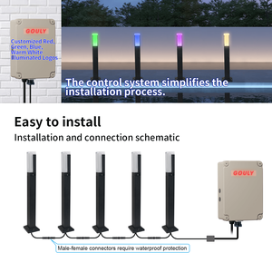 إضاءة عمودية مربعة من الألومنيوم بتقنية LED للاستخدام الخارجي مقاومة للماء IP65 بقوة 6 واط و12 واط وجهد 24 فولت منخفض لإضاءة الممرات والحدائق - Product Image 6