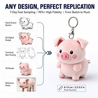 Porte-clés Mascotte Cochon Personnalisé en Peluche, Vente en Gros, Breloque de Sac en Peluche Douce, Porte-clés en Peluche Personnalisé, Faible MOQ, Commande OEM ODM