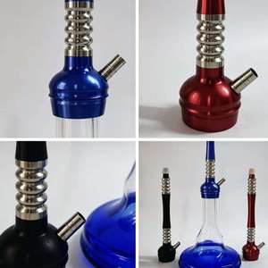 Ensemble de chicha en verre moyen MD-L09 avec tige en aluminium, mini chicha avec lumière LED, pour les voyages et les bars - Product Image 5