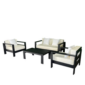 <span class=keywords><strong>Canapé</strong></span> de patio en aluminium KD, ensemble moderne de salon extérieur de hôtel, en coupe - Product Image 2