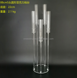 Mirror Base Tall Crystal Candelabra Wedding Centerpieces Glass <strong>Candlestick</strong> Wedding Candle <strong>Holders</strong> - Product Image 5