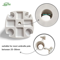 Pique-nique à la plage avec table de plage en plastique et parasol, compatible avec un poteau de parasol de 25 à 38 mm