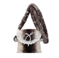 Sac bandoulière carré en fausse fourrure style coréen pour fille, série cerf tacheté, sac à bandoulière en peluche pour téléphone portable, idéal pour l'hiver