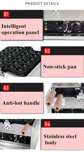 Máquina para hacer gofres de huevo sonriente, fabricante eléctrico comercial, Mini máquina para hacer gofres de burbujas - Product Image 6