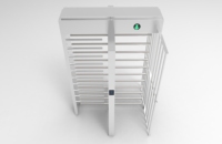 Tourniquet extérieur pleine hauteur en acier inoxydable avec lecteur RFID et scanner QR, contrôle d'accès, étanche IP65, sécurité anti-collision 35