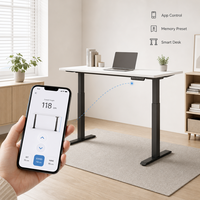 Bureau debout intelligent avec contrôle par application, mémoire de position et hauteur électrique