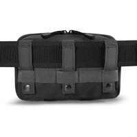 Pochette tactique Molle Admin, pochette utilitaire découpée au laser, pochette horizontale modulaire, comprend un patch drapeau américain et un porte-clés